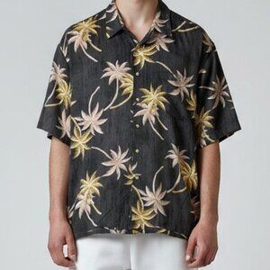Bamboo Cay Shirt Men 2XL Hawaiian Short Sleeve‎ Palm Tree Floral Print VTG